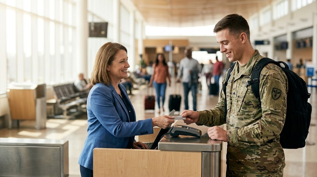 Credit card benefits for active duty military