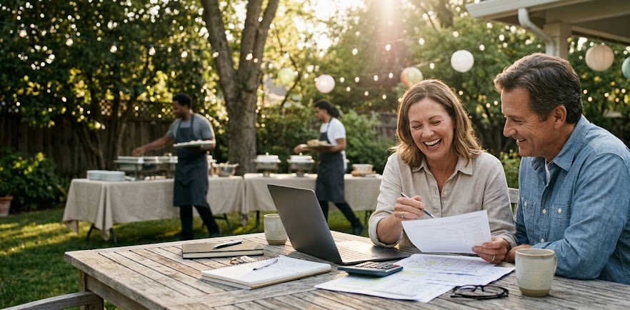 How to Budget for a Catered Backyard Anniversary Party