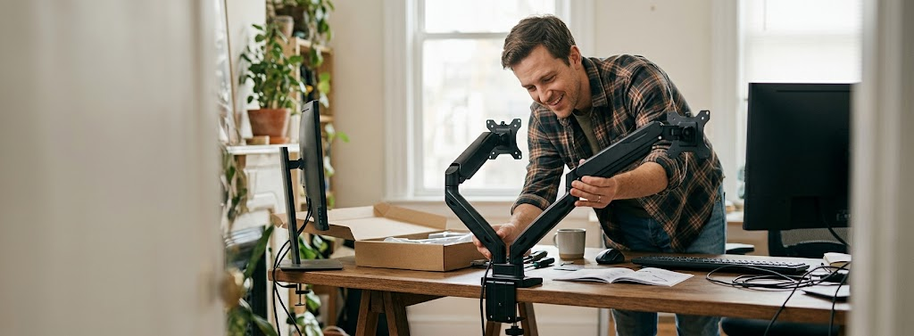 How to Buy a Dual-Monitor Desktop Mount Arm
