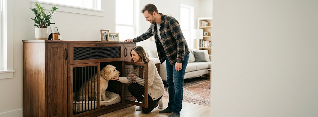 How to Pay for a Custom Dog Crate Credenza