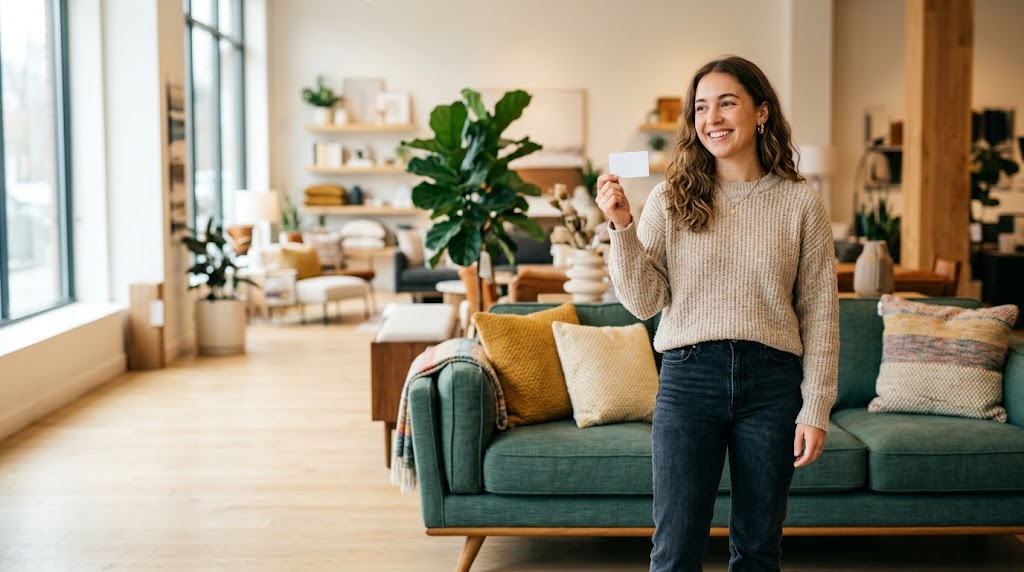 Using a furniture store card to build your credit
